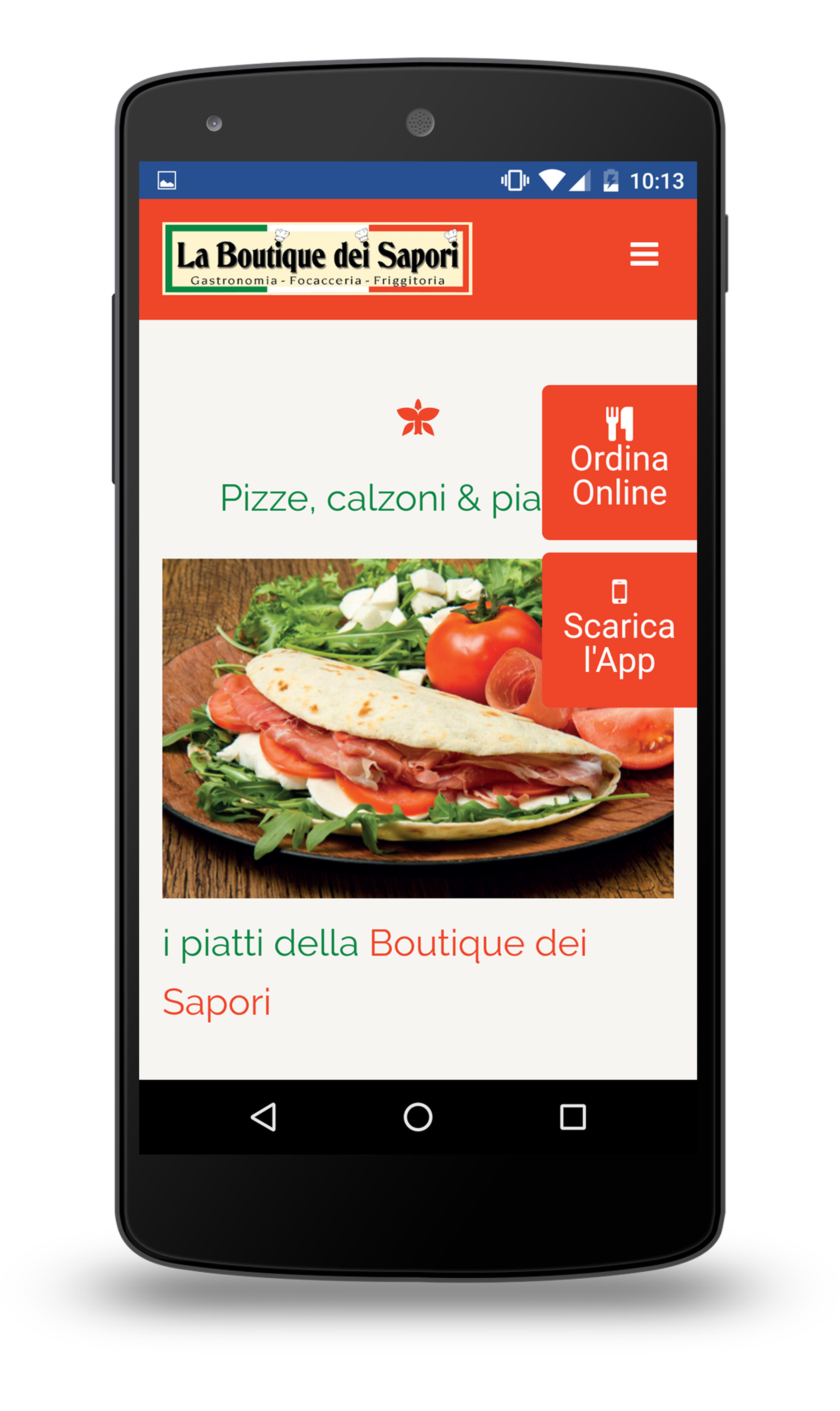 sito web boutique sapori